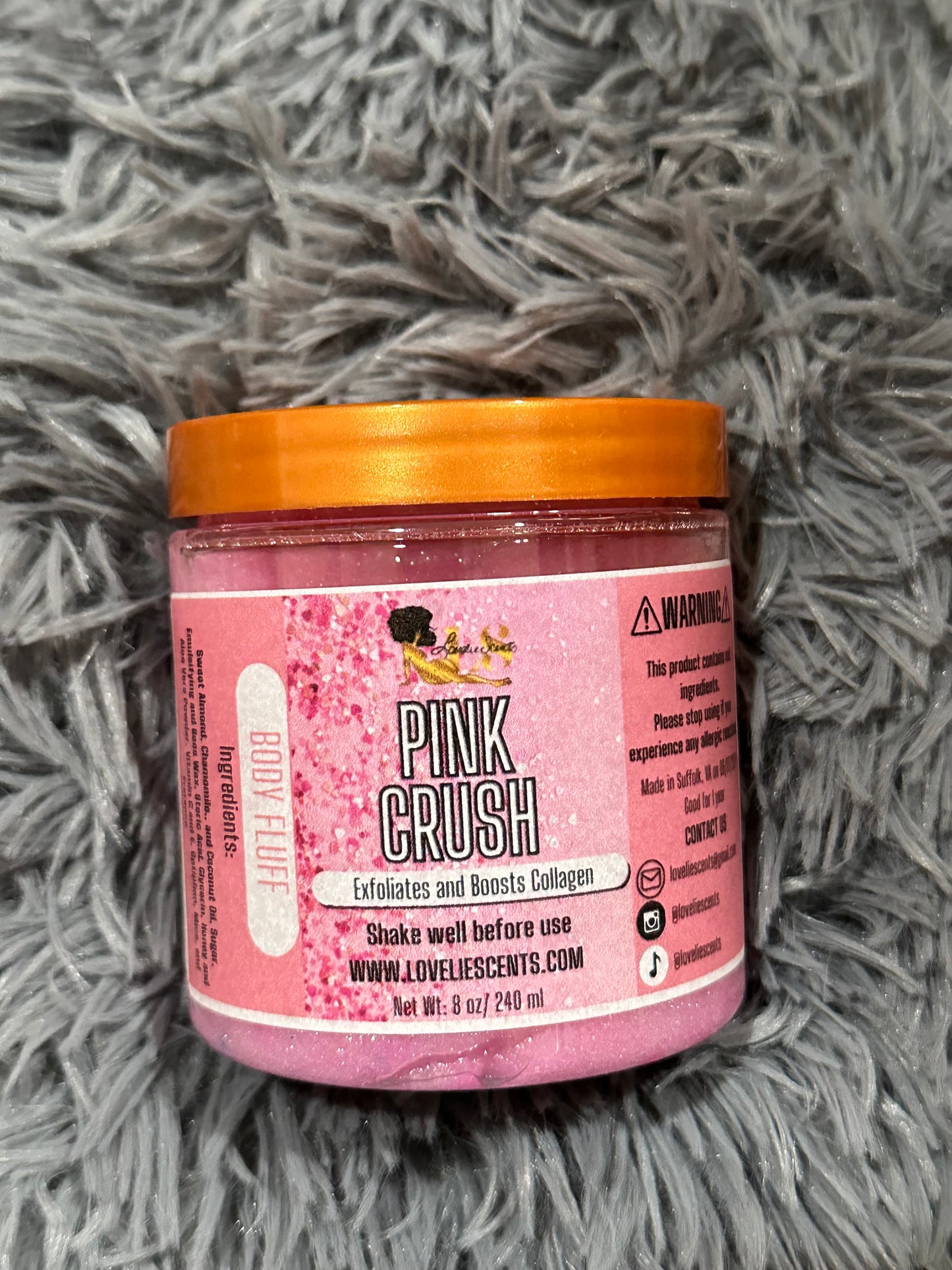 PINK CRUSH BODY FLUFF( SCRUB) 8 oz