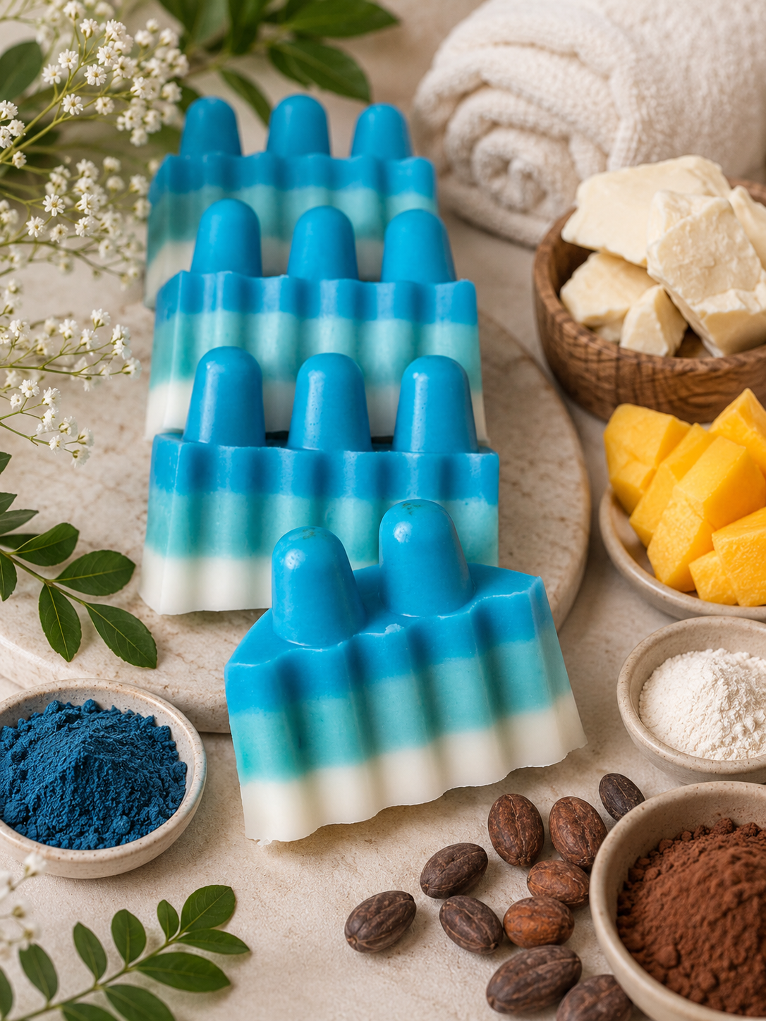 Blue Spirulina, Kojic Acid and Honey Powder Specialty Soap