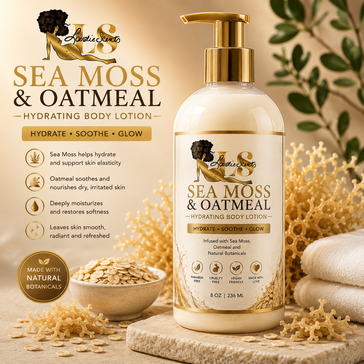 Sea Moss and Oatmeal Body Lotion