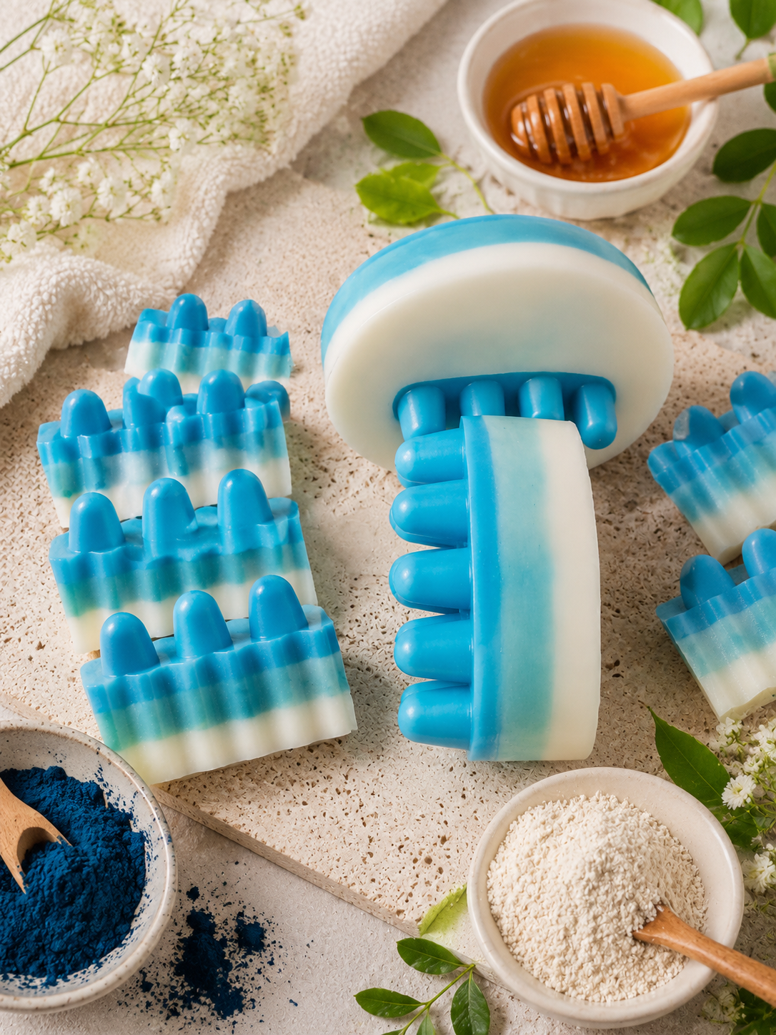 Blue Spirulina, Honey & Kojic Acid Soap Bar