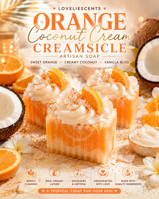 ORANGE COCONUT CREAM CREAMSICLE SOAP BAR